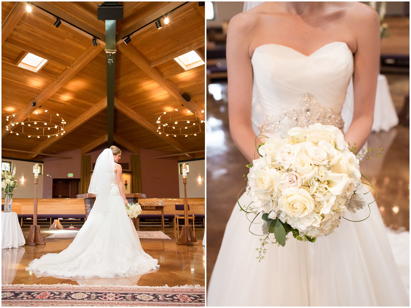 picture of a white bridal bouquet