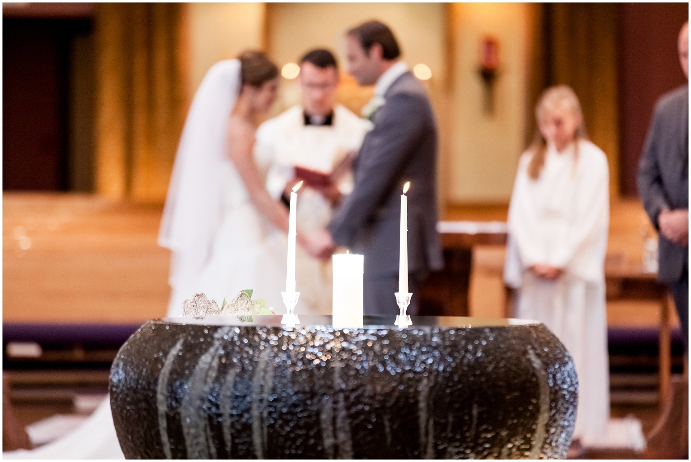 picture of a bride and groom with unity candle