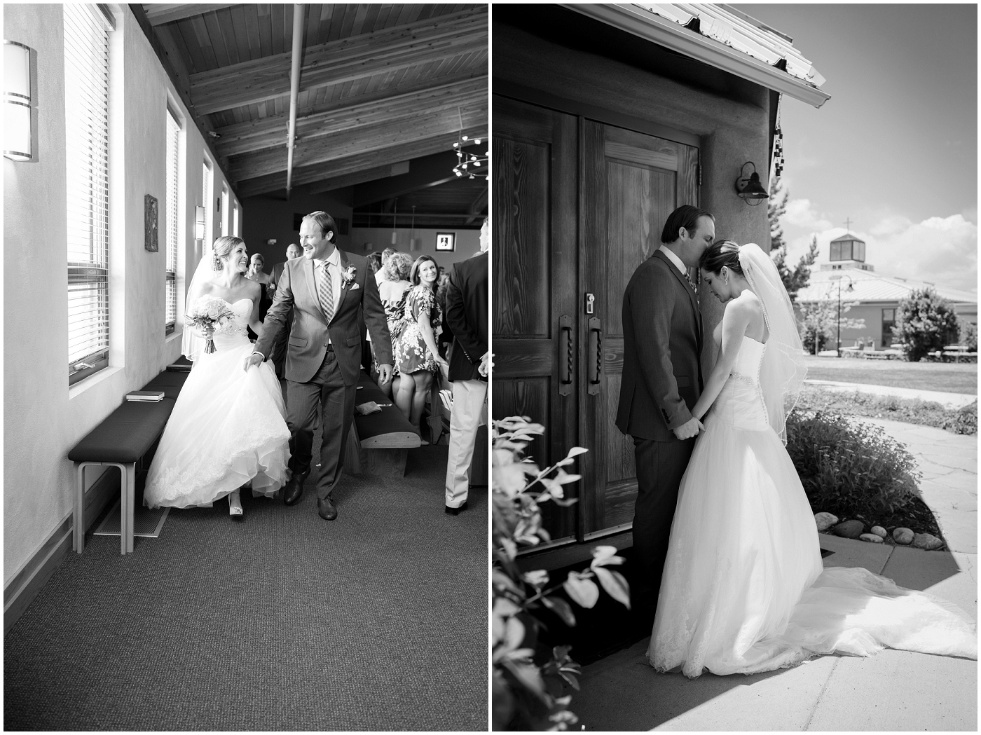 picture of bride & groom exiting church