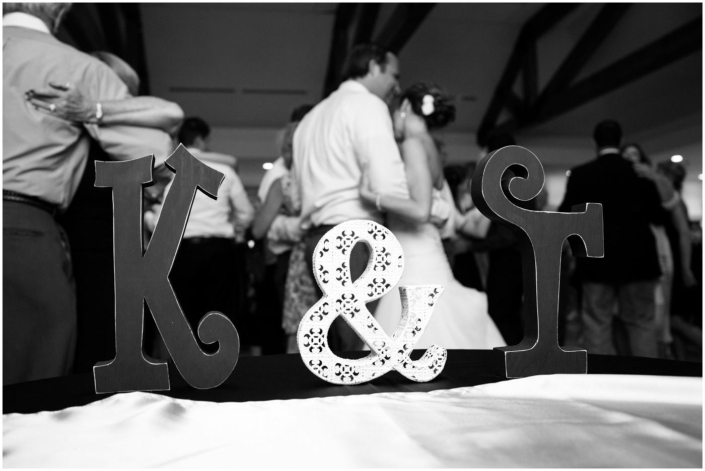 picture of bride and groom dancing