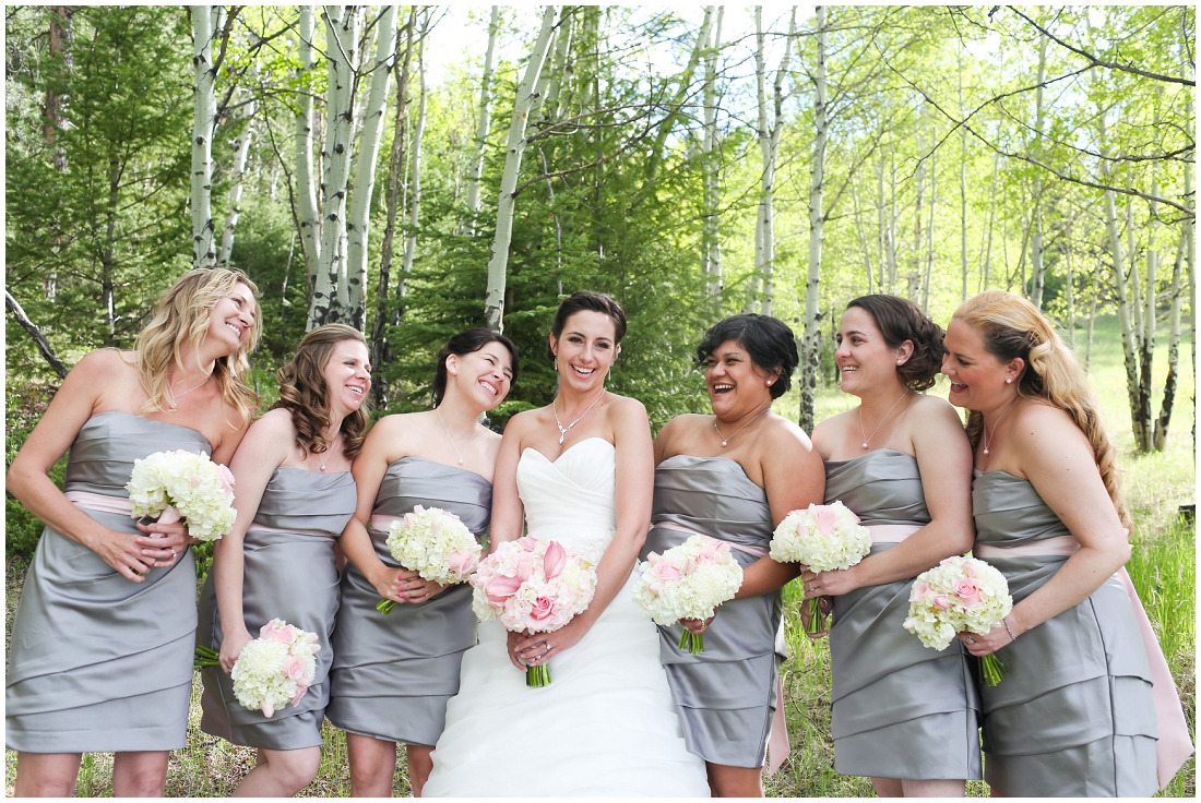 photo of bridesmaids laughing
