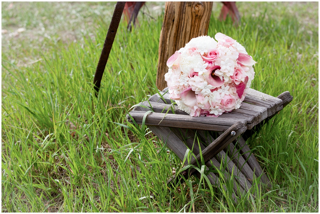 photo of pink and white bridal bouquet