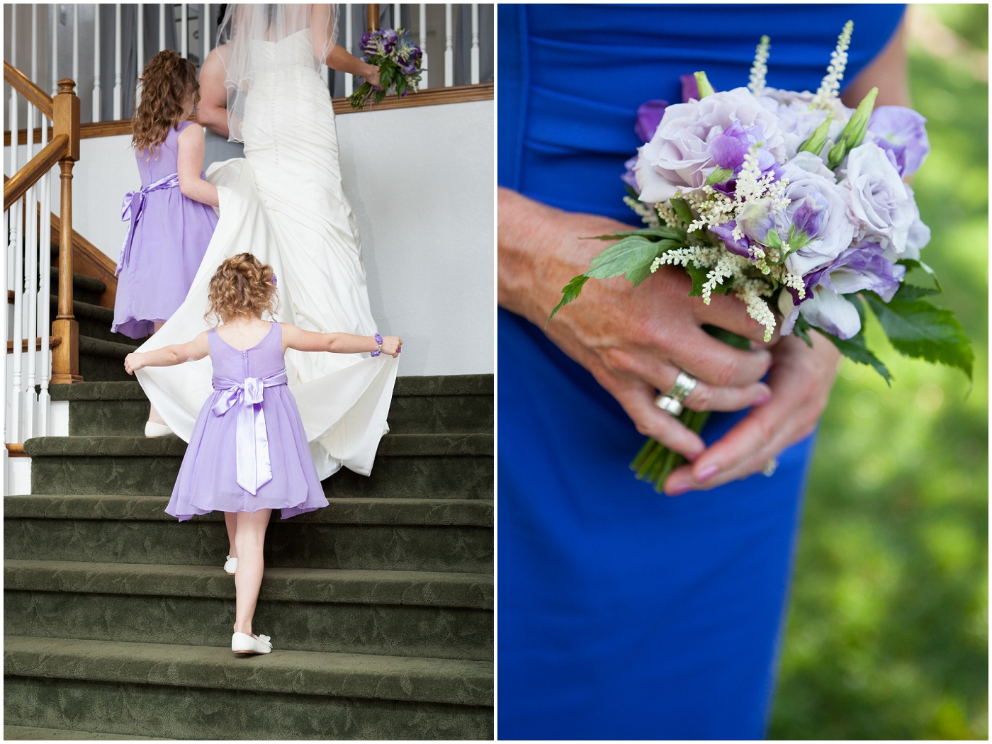picture of flower girl carrying dress