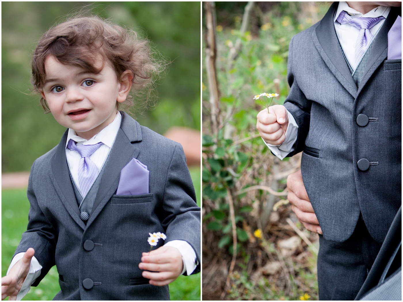 picture of ringbearer in gray