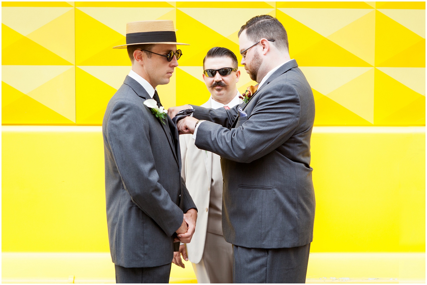 picture of a groom getting ready