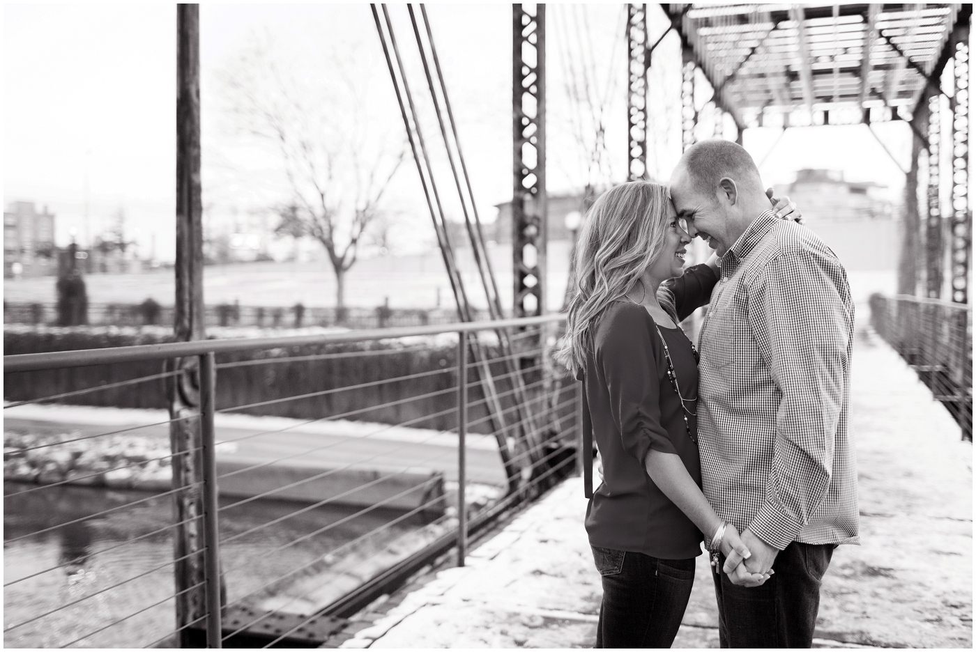 picture of a couple on a bridge in Denver