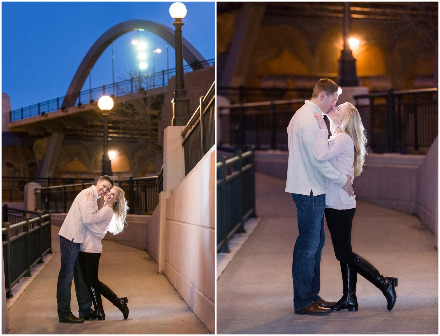picture of nighttime engagement photos