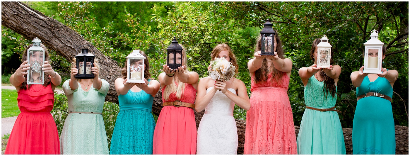 picture of bridesmaids with lanterns