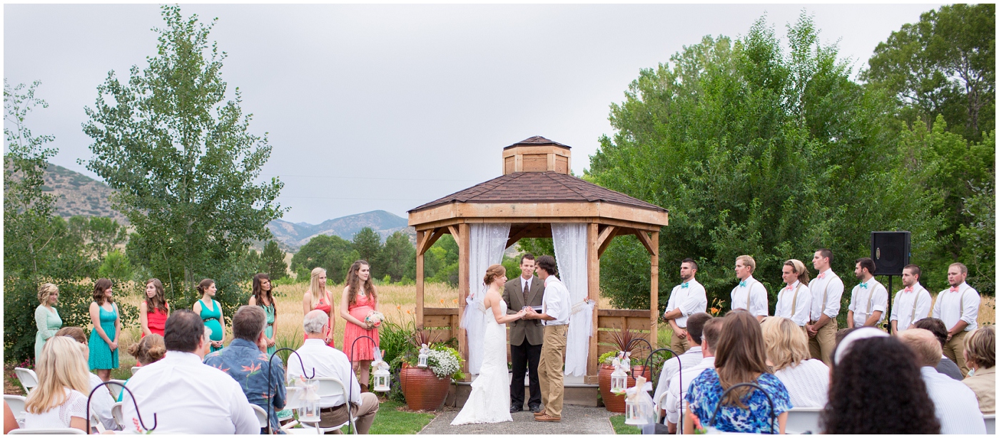 picture of wedding at chatfield botanic gardens