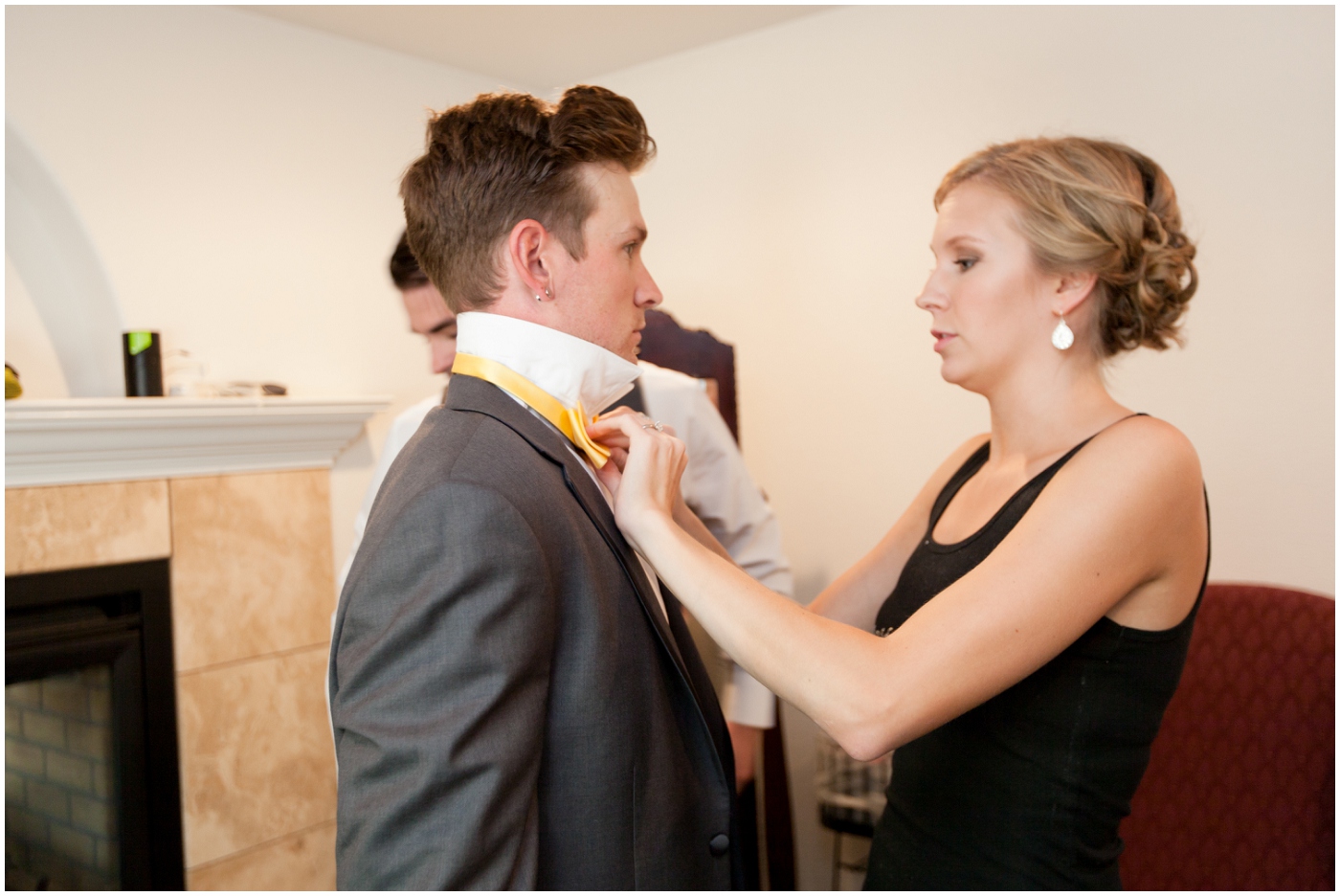 picture of groom getting ready