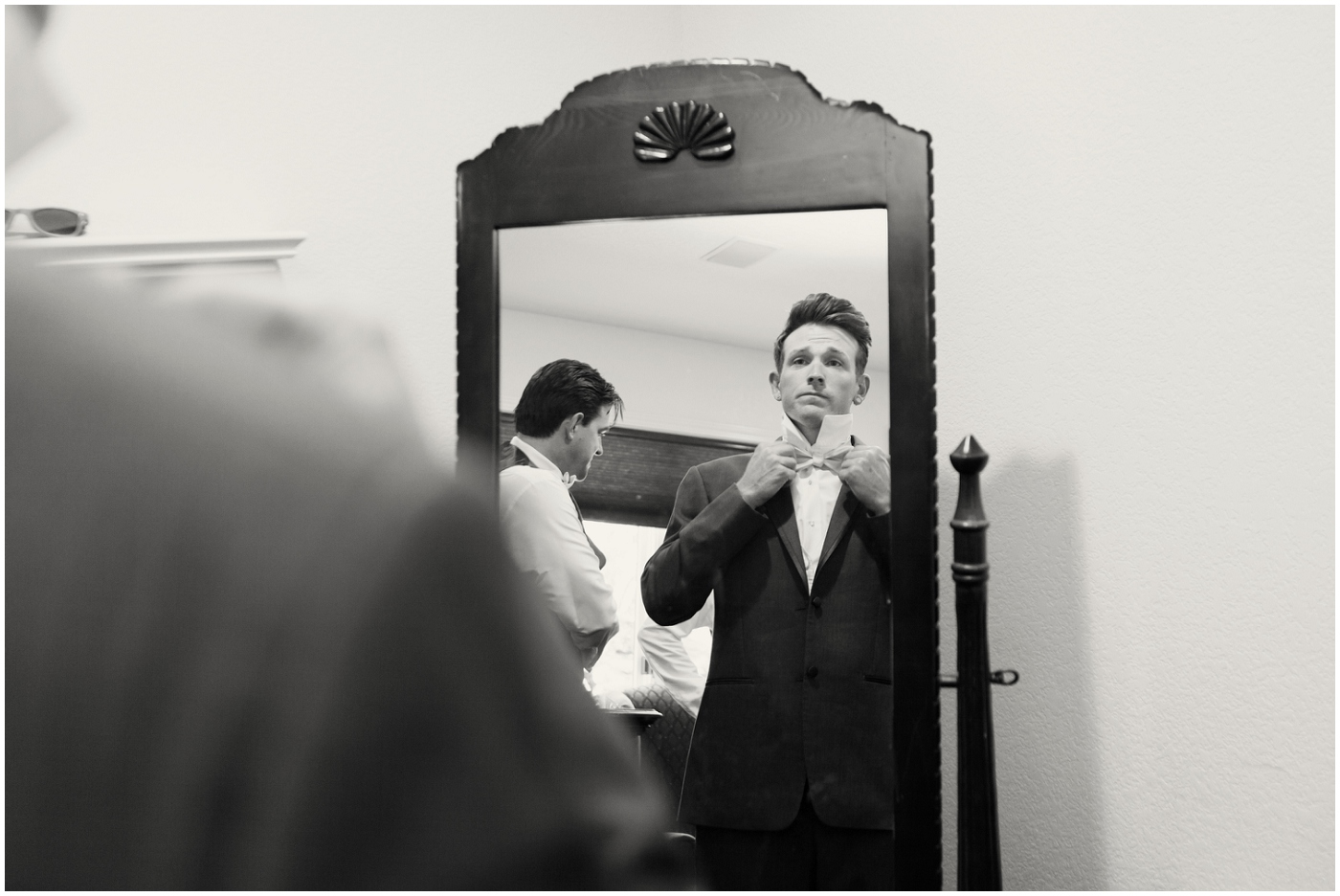 picture of groom getting ready