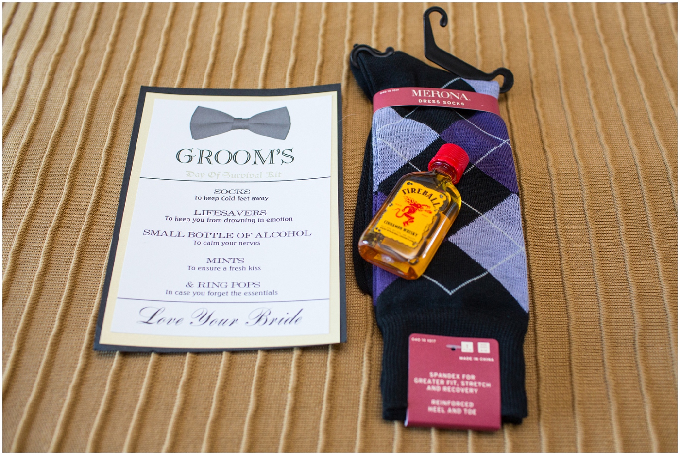 picture of groom wedding day kit
