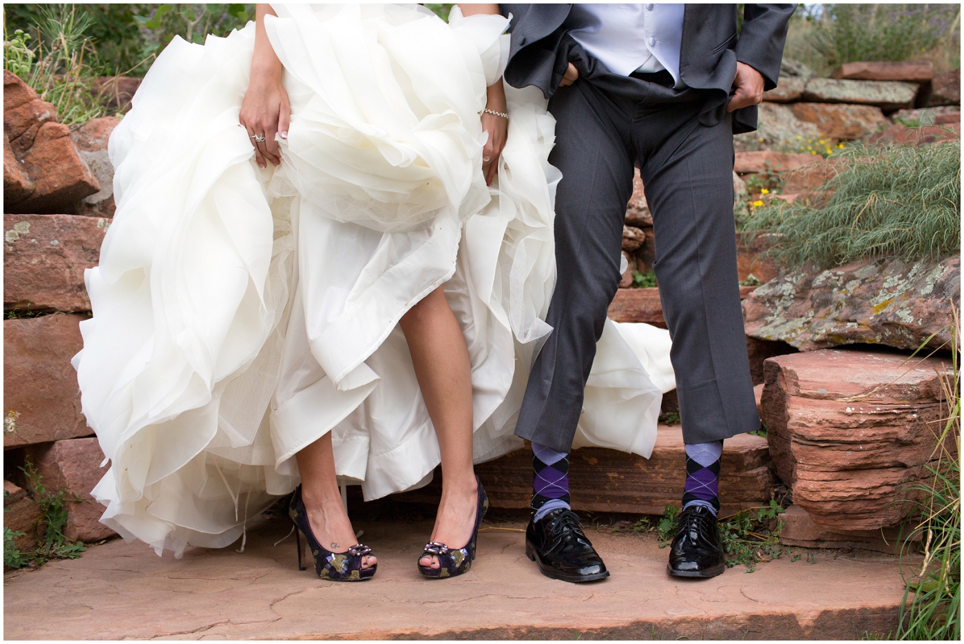 picture of bride and groom's shoes