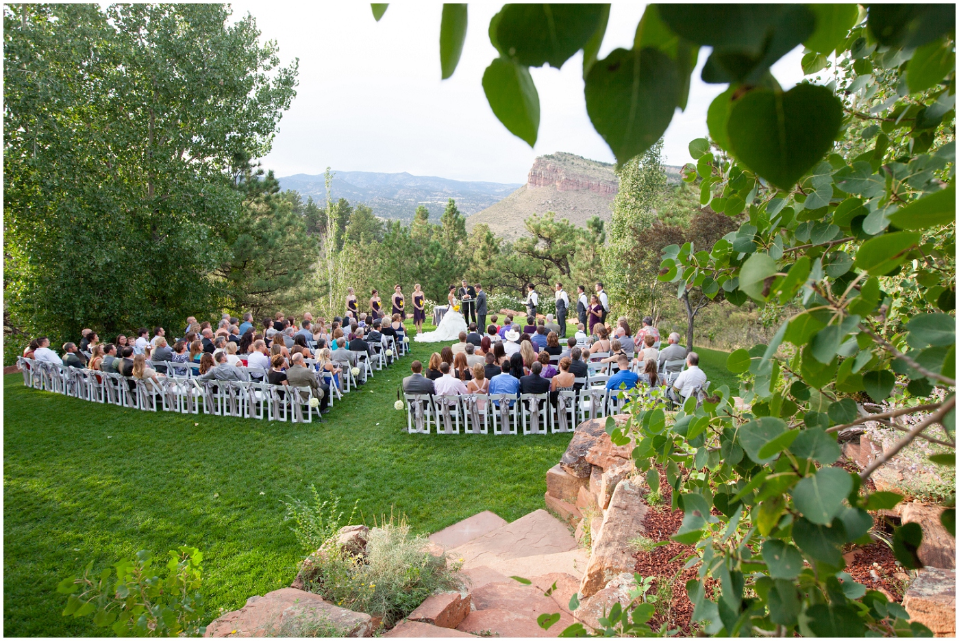 picture of wedding ceremony at lionscest manor wedding