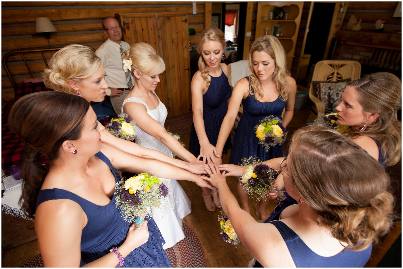 picture of bridesmaids cheering