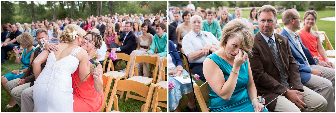 picture of wedding guests crying