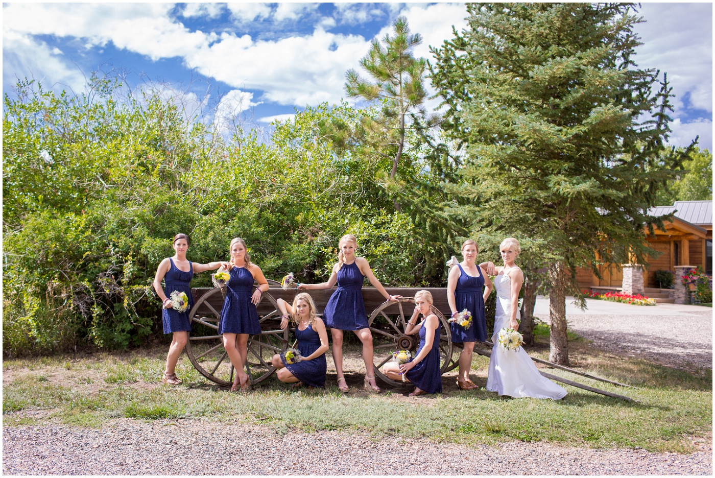 picture of bridesmaids in navy blue