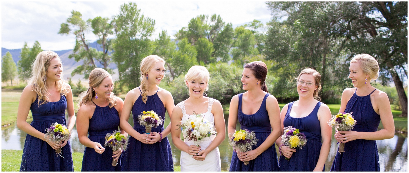 picture of bridesmaids in navy blue