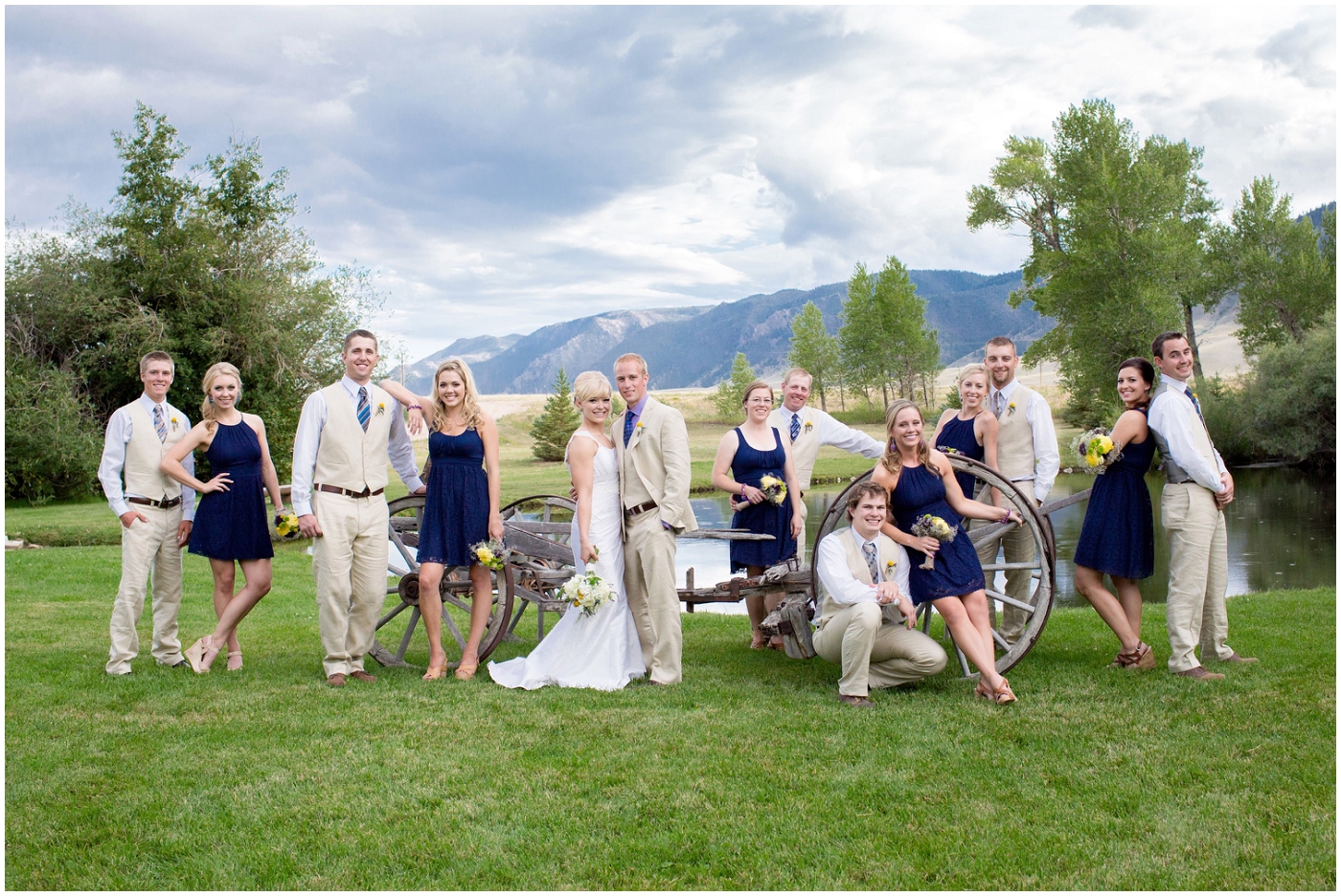 picture of rustic bridal party 