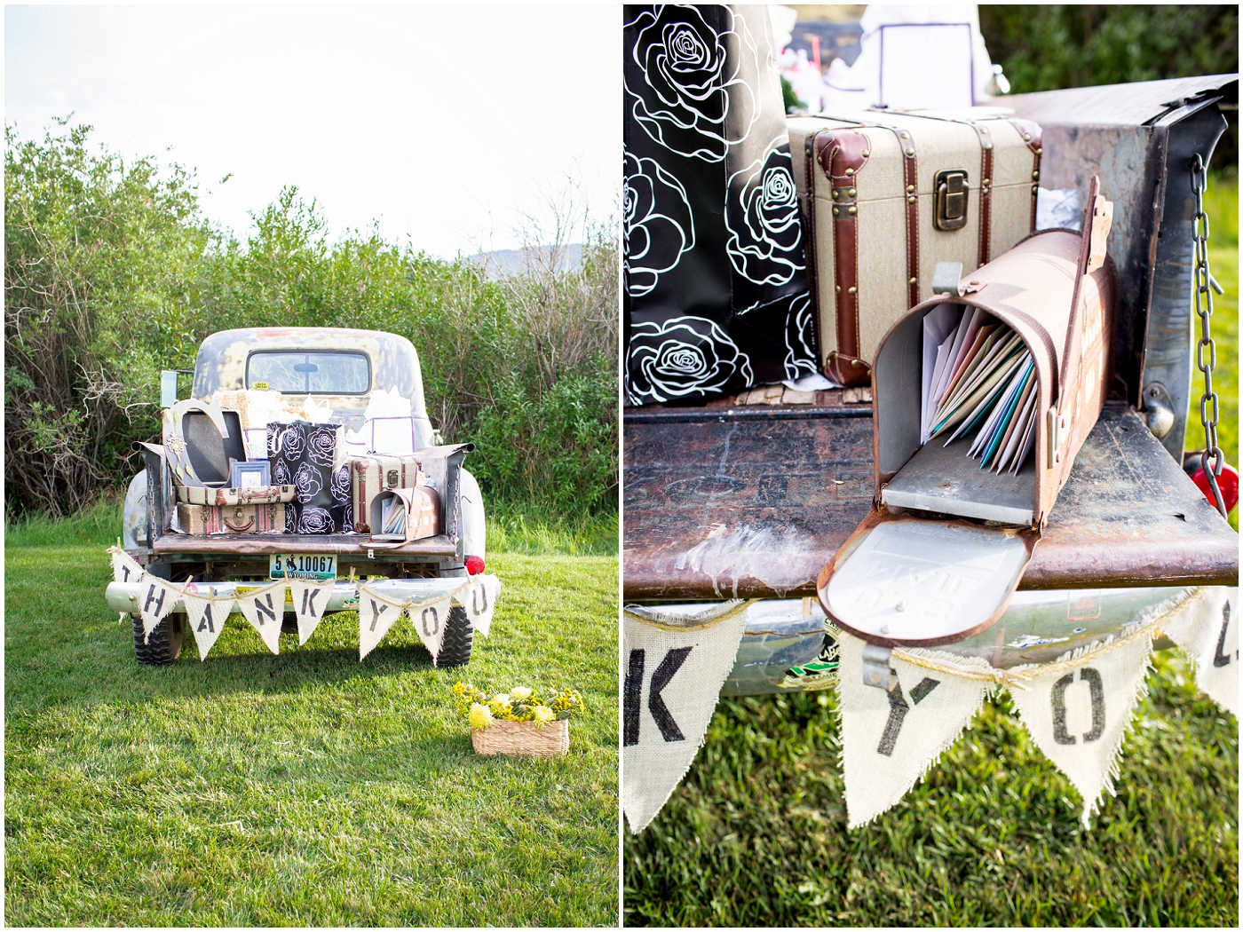 picture of rustic ranch wedding reception