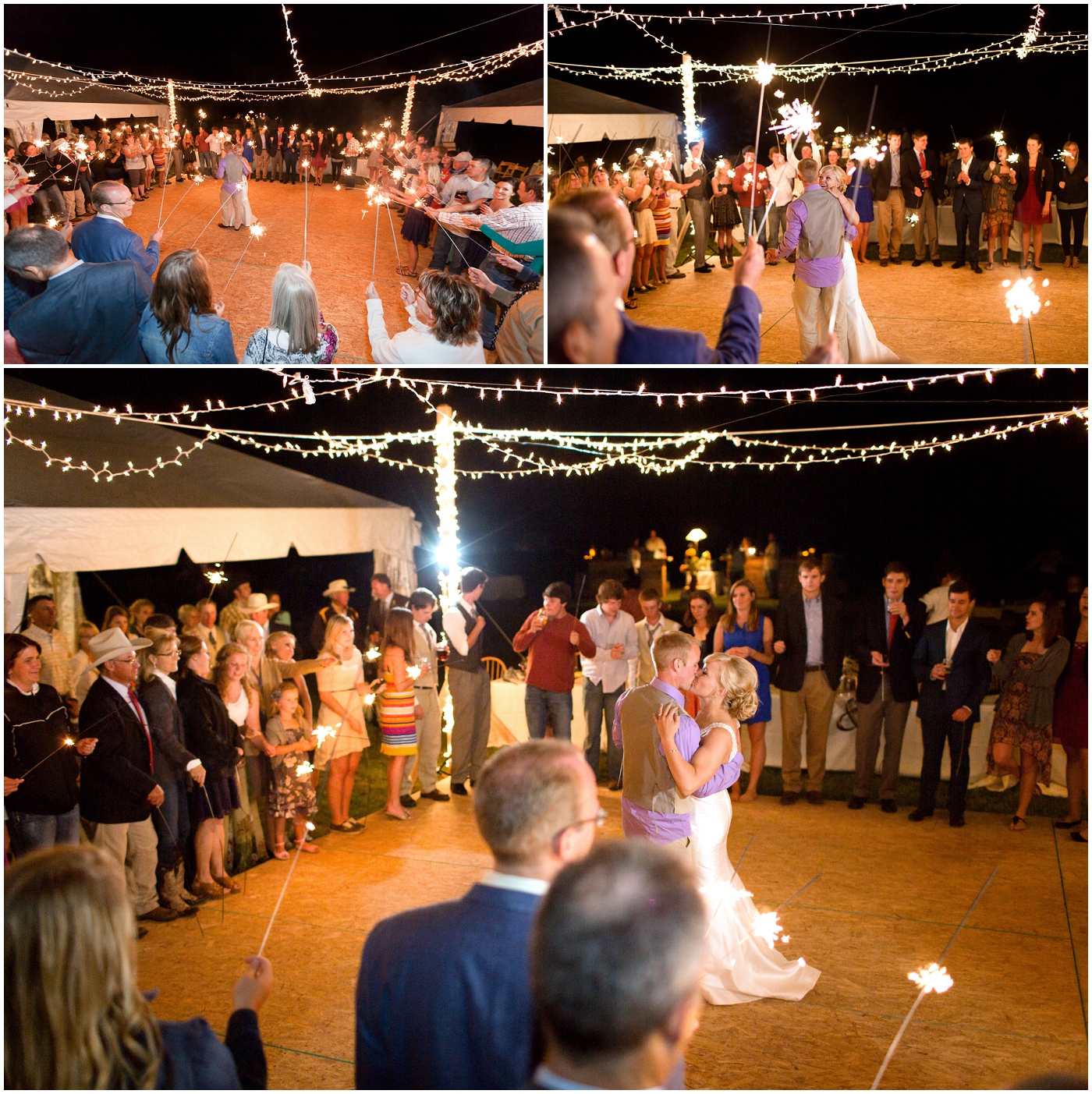 picture of wedding sparkler exit