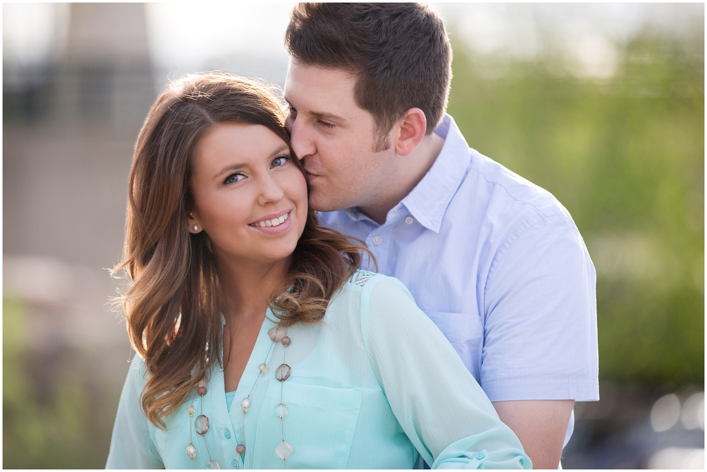 picture of riverfront park engagement photo