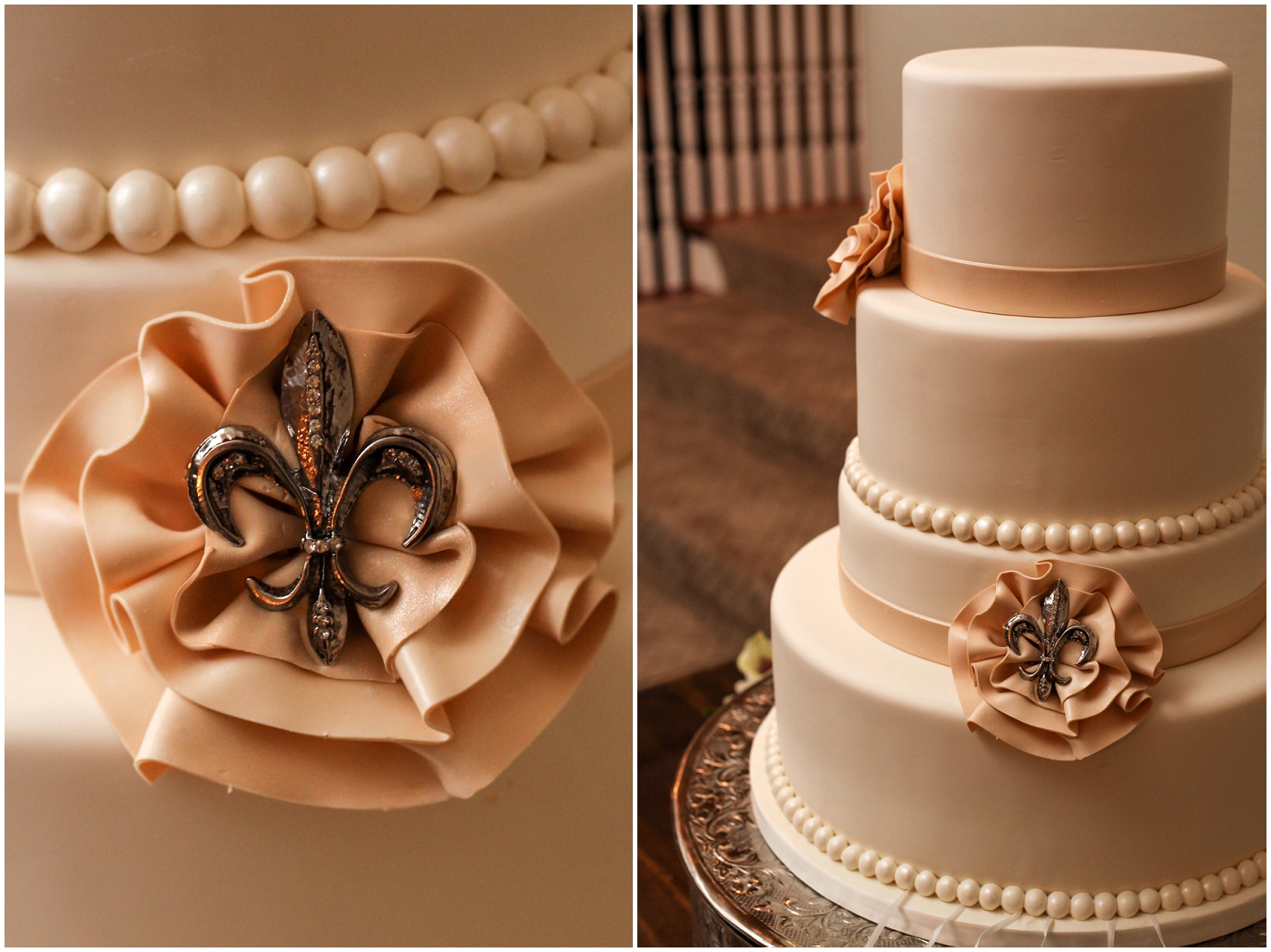 picture of fleur de lis wedding cake