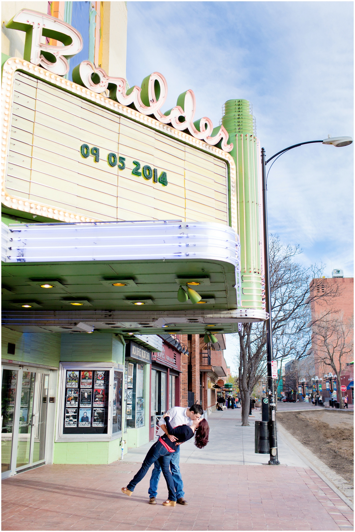 picture of boulder theater engagement photos
