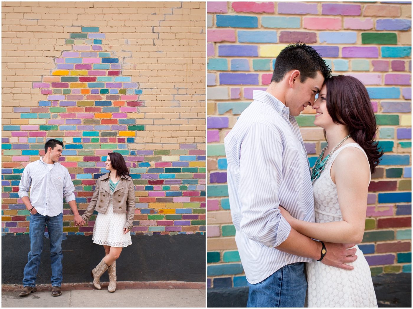 picture of colorful brick wall in boulder