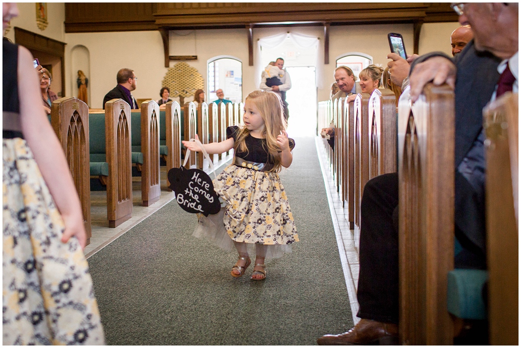 picture of flower girl coming down the aisle