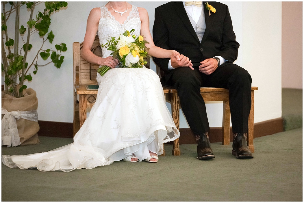 picture of bride and groom holding hands