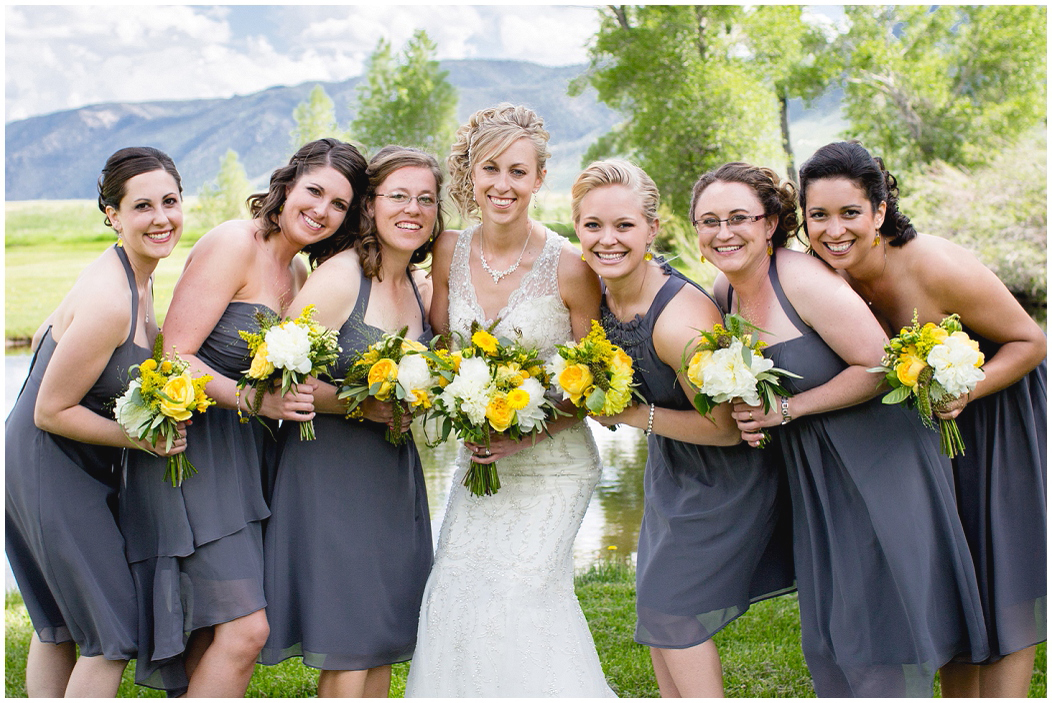 picture of bridesmaids in gray