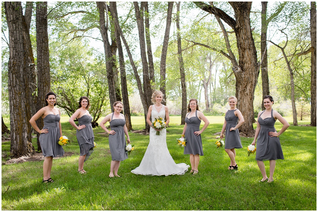 picture of bridesmaids in the forest