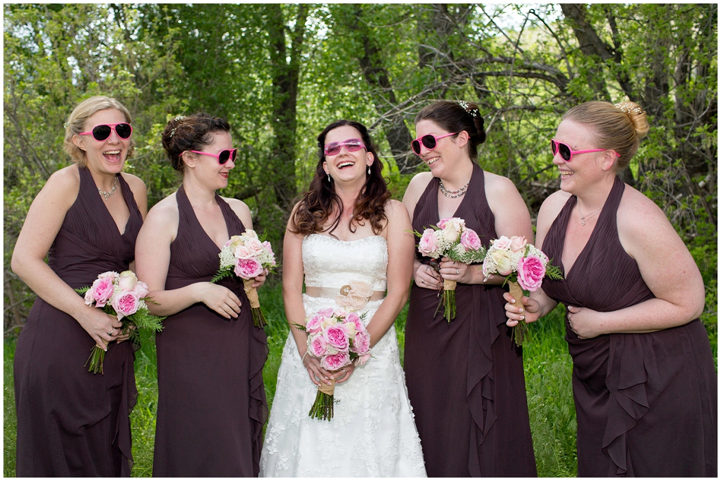picture of bridesmaids in sunglasses