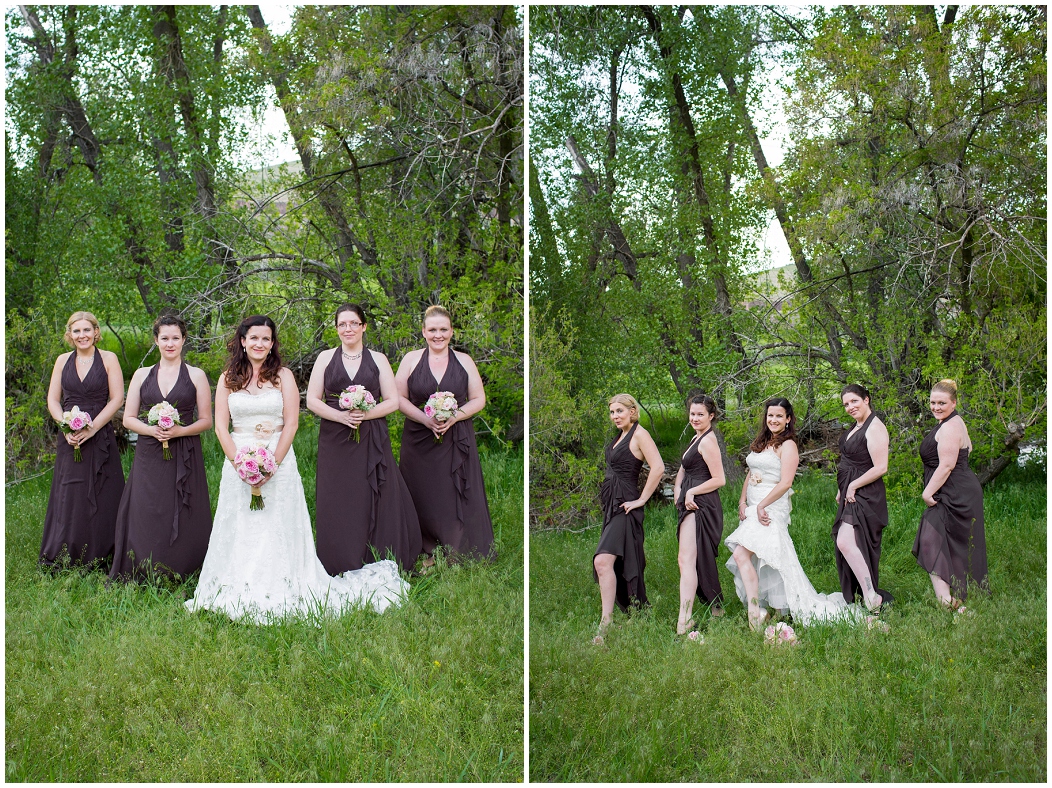 picture of bridesmaids at Loveland farm wedding