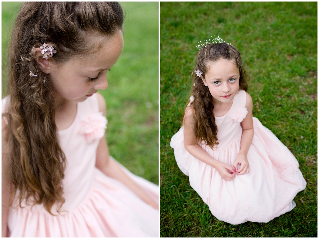 picture of flower girl in pink