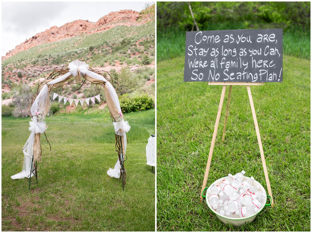 picture of rustic wedding ceremony