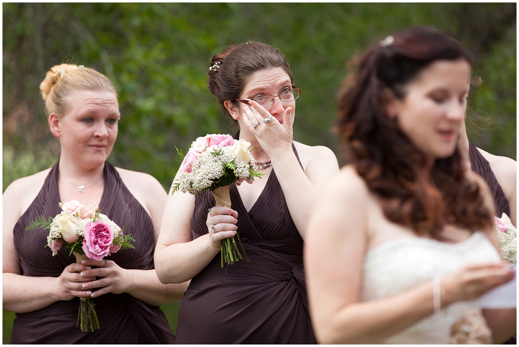 picture of bridesmaid crying