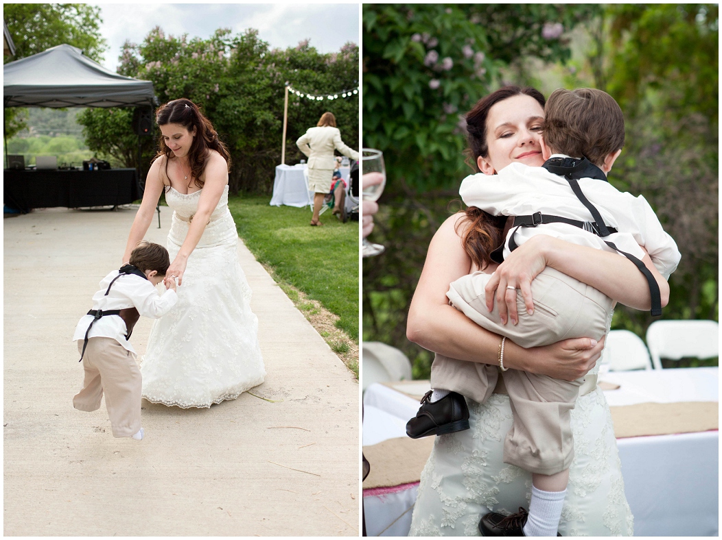 picture of bride dancing with her son