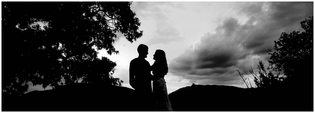 picture of bride and groom silhouette