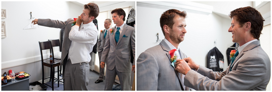 picture of groom getting ready