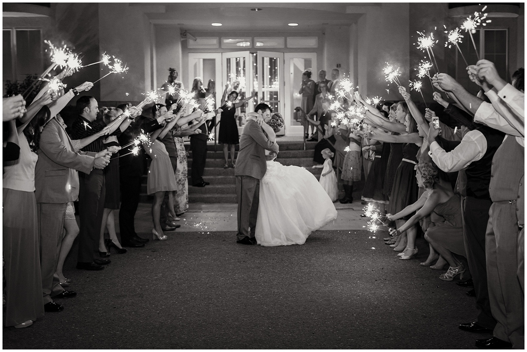 picture of wedding sparkler exit