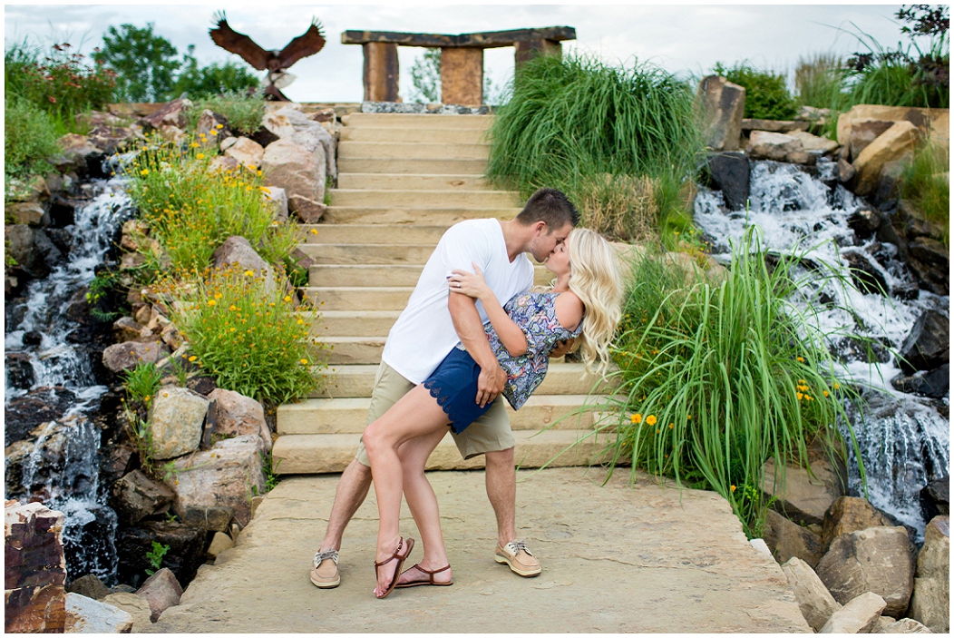 picture of groom dipping bride