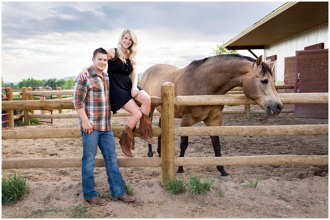 picture of engagement photos with horses
