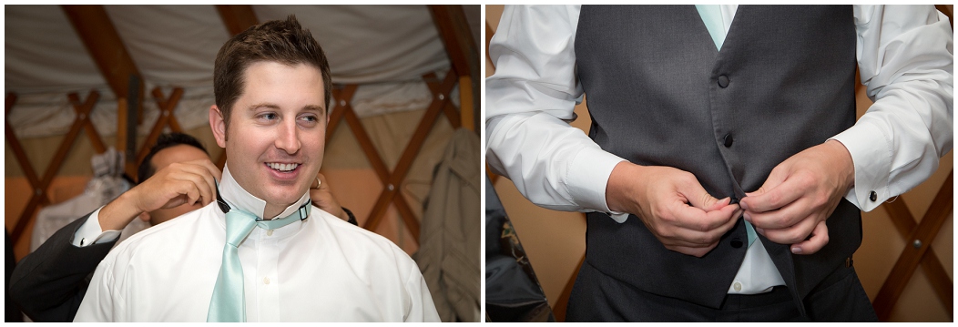 picture of groom getting ready