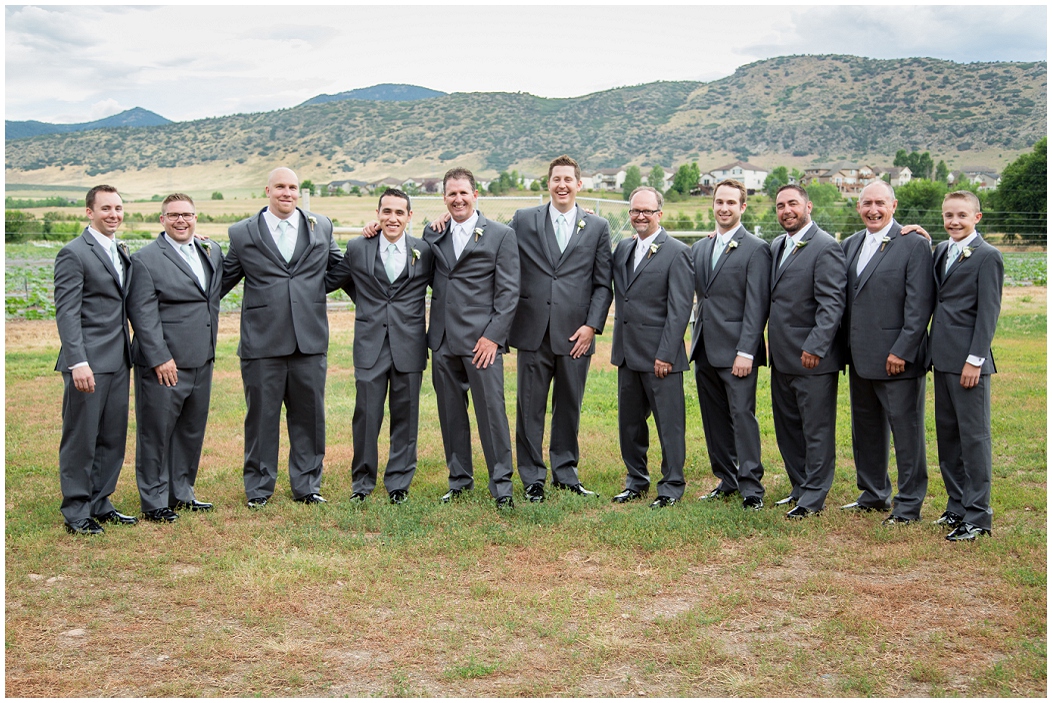 picture of groomsmen in gray
