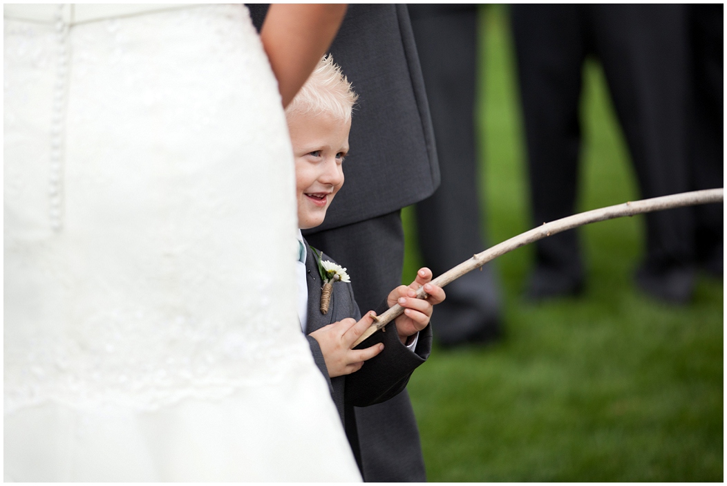 picture of ring bearer being silly