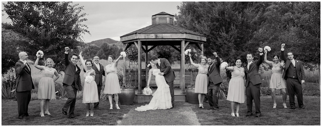 picture of bridal party being silly