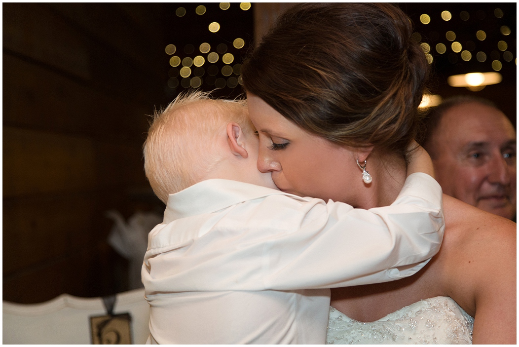 picture of bride with her son