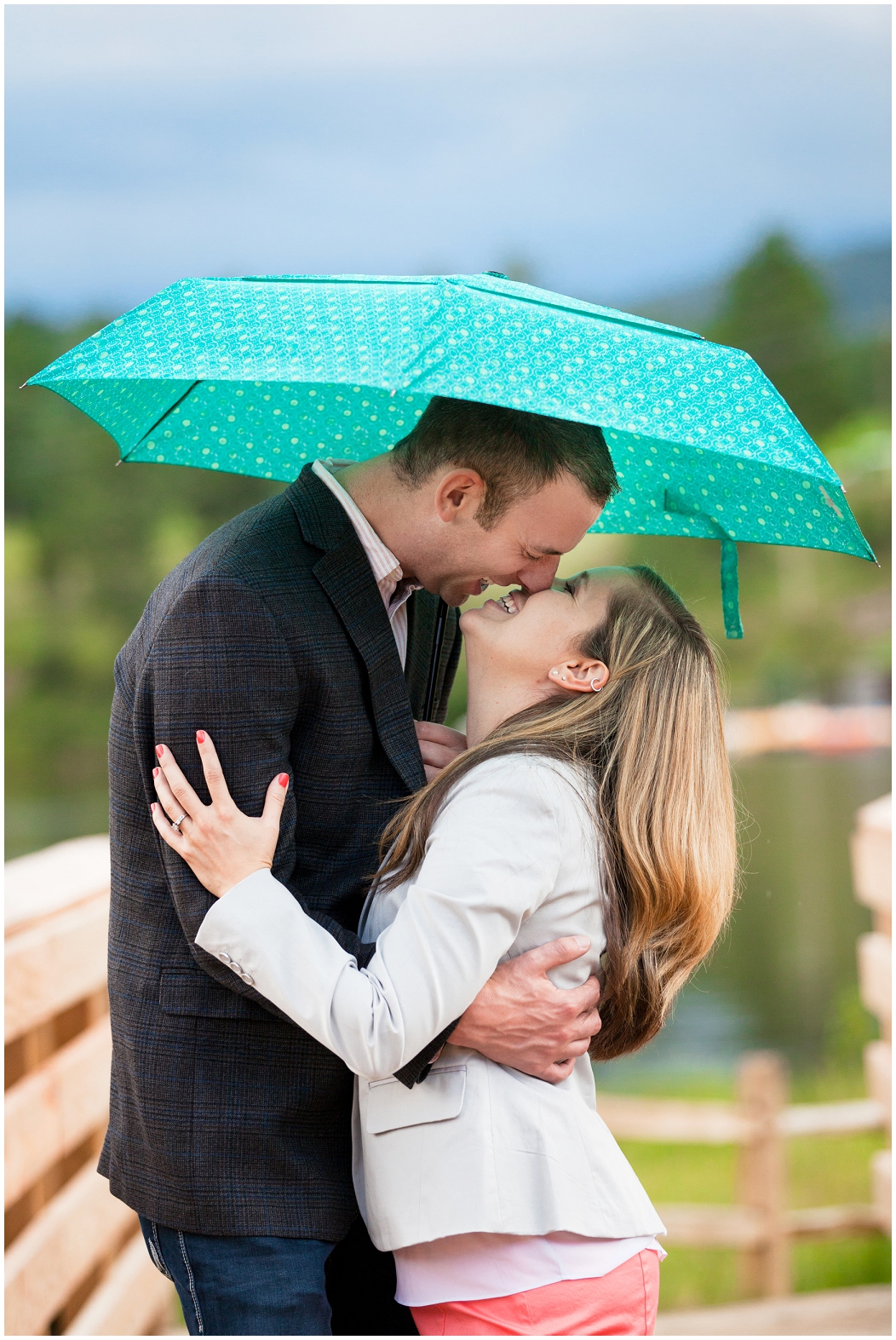 picture of rainy day engagement photos